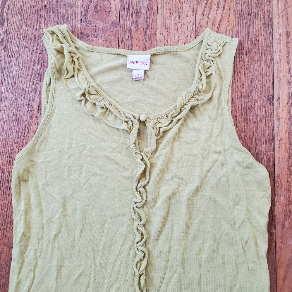 Merona Ruffle Tank Top, Small - Picture 2 of 4